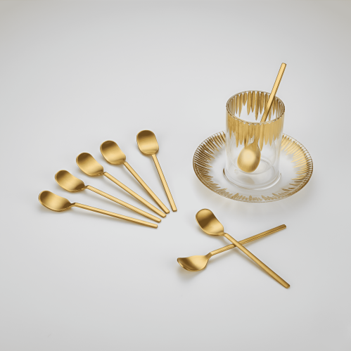 ملاعق شاي ذهبي (٦ قطع) - Gold teaspoon (set of 6)