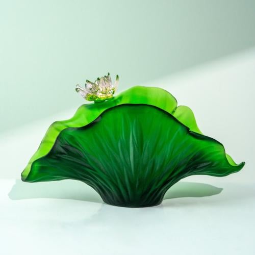 صحن كرستال صغير - Green Small Crystal Plate