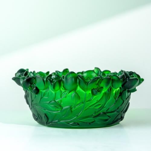 وعاء كريستال أخضر - Green Crystal Bowl