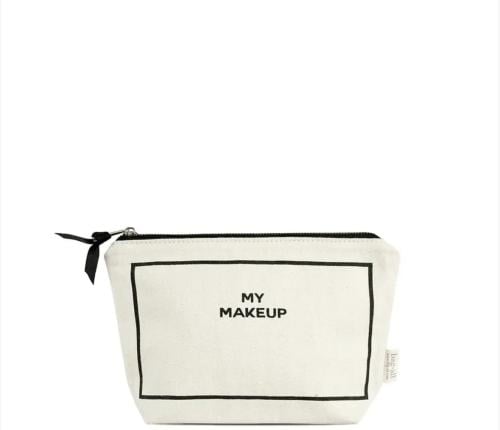 شنطة مكياج بعبارة البسمة - Makeup Bag