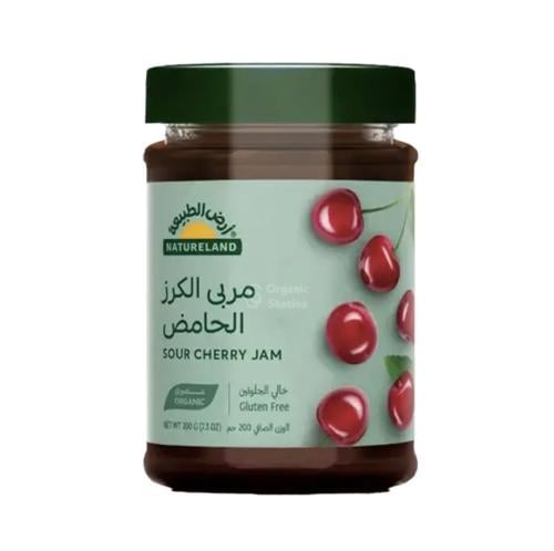 ارض الطبيعة- مربى الكرز الحامض العضوي خالي من الجل...