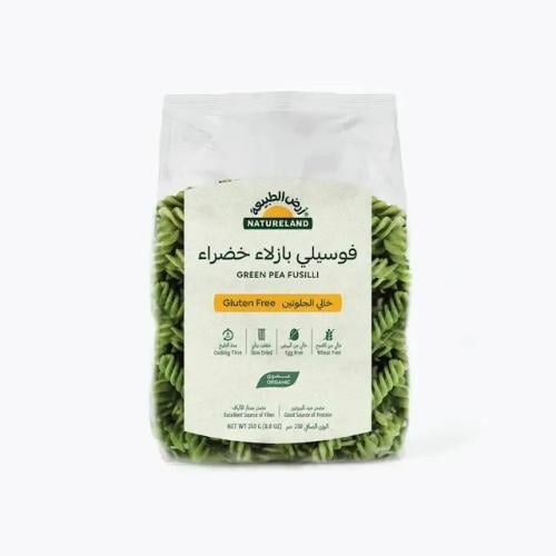ارض الطبيعة _ مكرونة فوسيلي بازلاء خضراء عضوية خال...