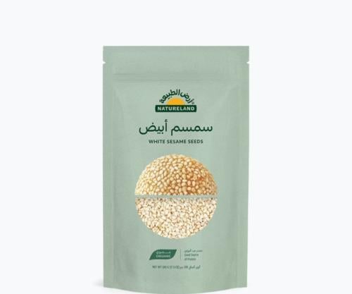 ارض الطبيعة-سمسم ابيض عضوي