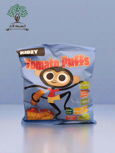 TOMATO PUFFS- شيبس عضوي بنكهة الطماطم، خالي من الغ...