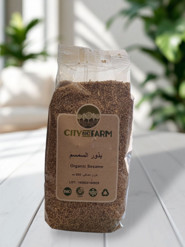 City Bi Farm - بذور السمسم عضوي ، 500 جرام