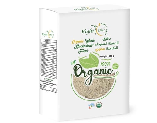right diet-دقيق الحنطة السوداء الكاملة عضوي