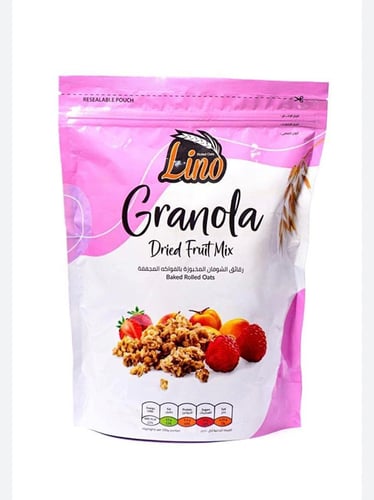 Lino-رقائق الشوفان المخبوزة بالفواكه المجففة