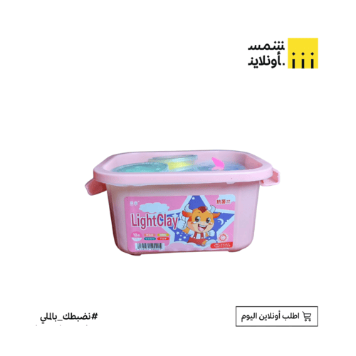 مجموعة الطين الخفيف الإبداعي – 12 لون مع أدوات تشك...