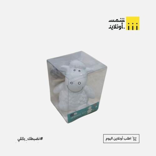 جرة فخار بيضاء مع ألوان