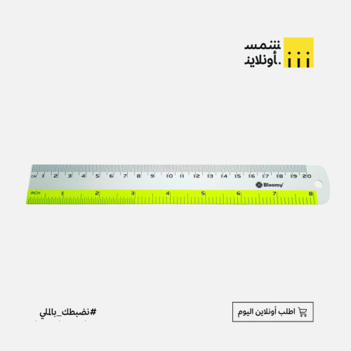 مسطرة الومنيوم 20 سم بلومي