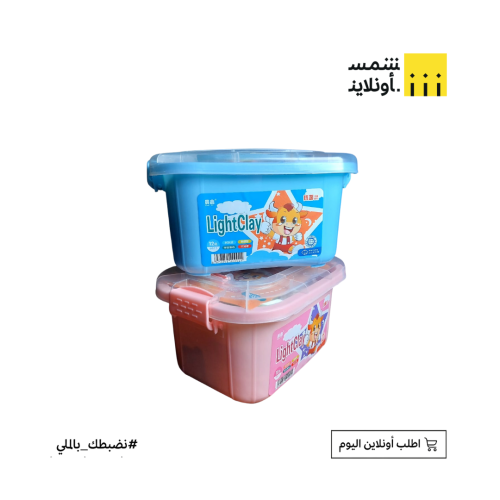 مجموعة الطين الخفيف الإبداعي – 12 لون مع أدوات تشك...