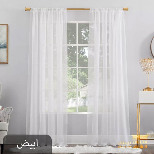 ستائر شيفون سادة - ابيض / الرجاء زيارة المعرض او ا...