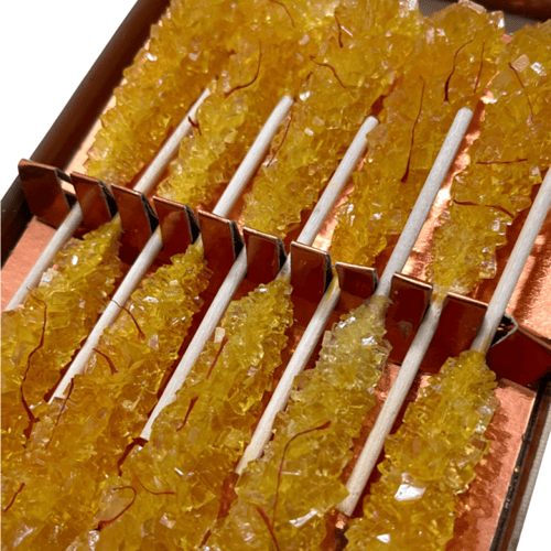 اعواد سكر نبات بالزعفران - 10 أعود