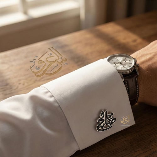 كبك رجالي مبطن بالاسم بخط ديواني