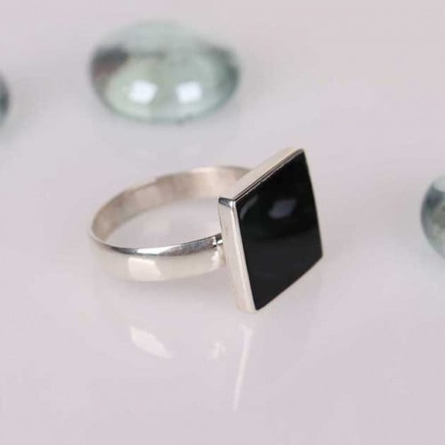 خاتم ملكي مربع فضة خالص