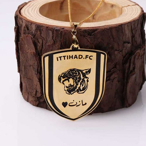 تعليقة سيارة شعار نادي الاتحاد بالاسم