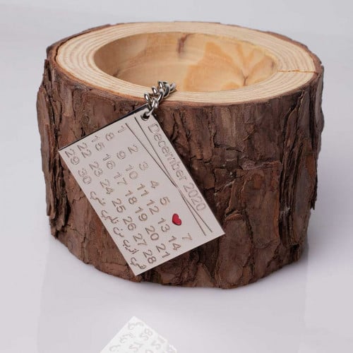 ميدالية سيارة ليزر شكل تقويم