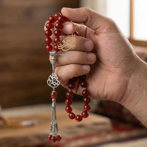 سبحة بالاسم حجر عقيق برازيلي - 2