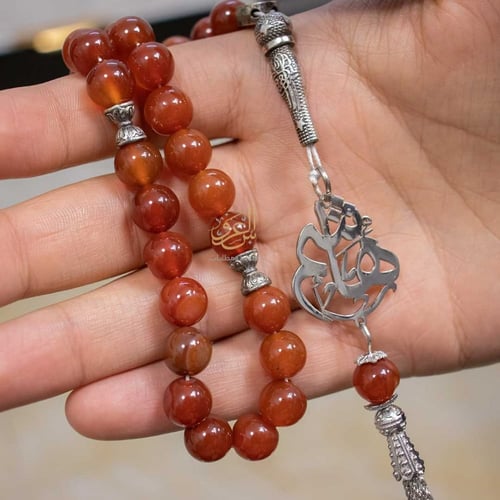 سبحة بالاسم حجر عقيق برازيلي - 2