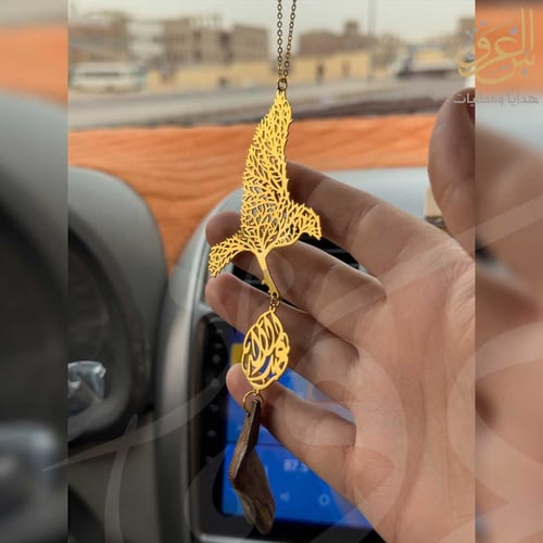 تعليقة سيارة شكل صقر مع كسرة عود