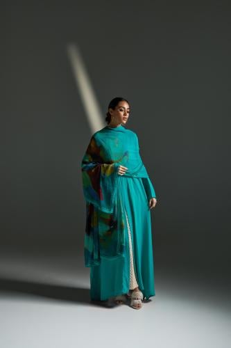 Brush stroke - dark turquoise - plain