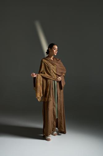 Damask Brown - semi plain