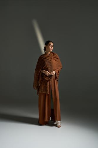 Peonies Brown - plain