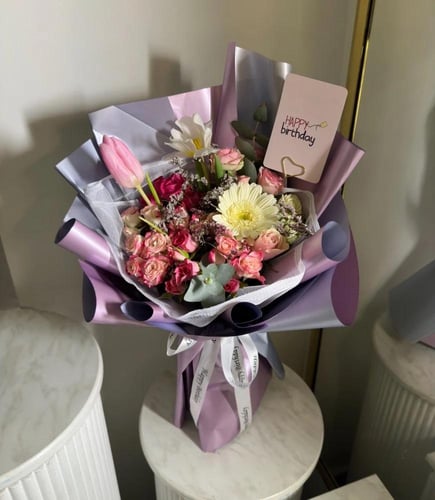 ببالون هيليوم بالعمر- باقة - كيك - عطر من العربية...