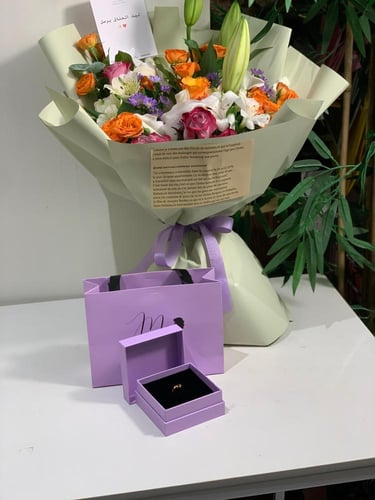 بوكية (نبض الحنين) مع خاتم الاحتضان فضه من براند M...