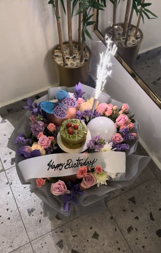 باقة الهبة بألوان فرآئحيه