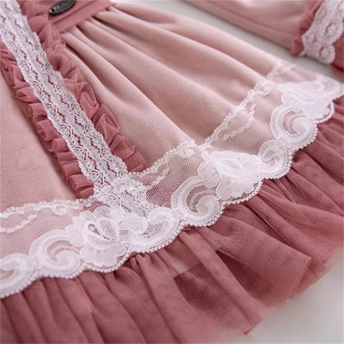 فستان شتوي طراز اسباني أنيق ومميز للمناسبات باللون...