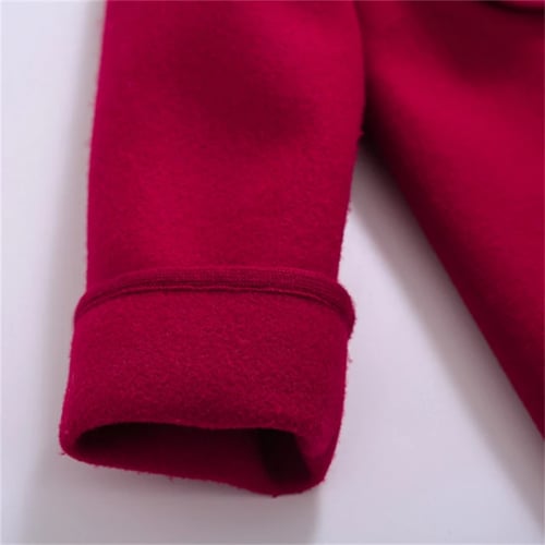 معطف طويل دافئ احمر