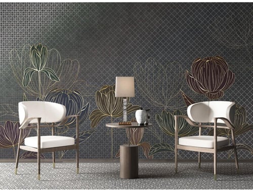 ورق جدران بتصميم نباتات نورديك الخفيفة الفاخرة وال...