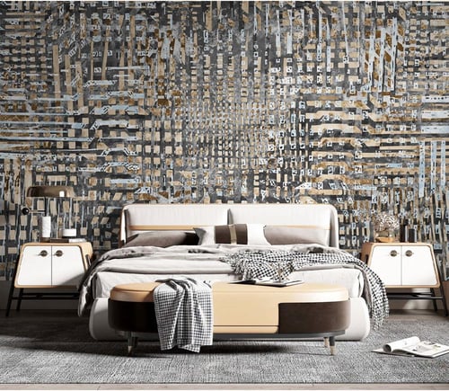 ورق جدران بتصميم الفن التجريدي TT2403-88075