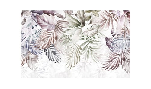 ورق جدران بتصميم نباتات استوائية مرسومة يدويًا على...