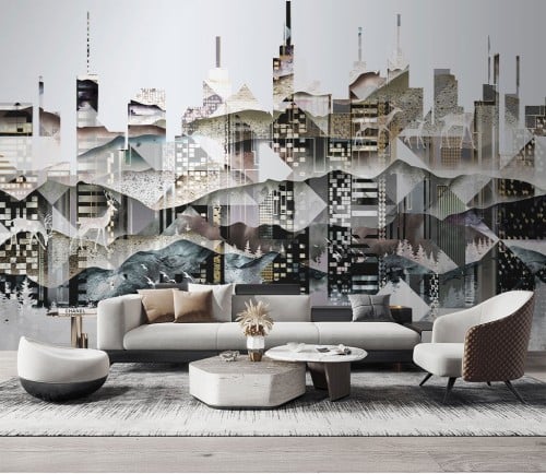 ورق جدران بتصميم الهندسة المعمارية TT2403-37762