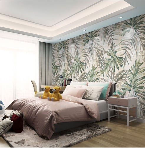 ورق جدران بتصميم الأوراق العتيقة TT2402-9818