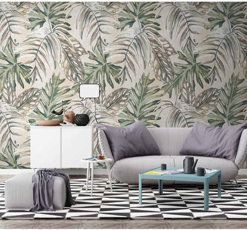 ورق جدران بتصميم الأوراق العتيقة TT2402-9818