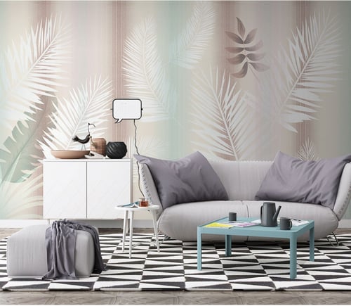 ورق جدران بتصميم الأوراق العتيقة TT2402-7119