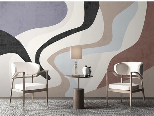 ورق جدران بتصميم الفن التجريدي البسيط TT2403-29329