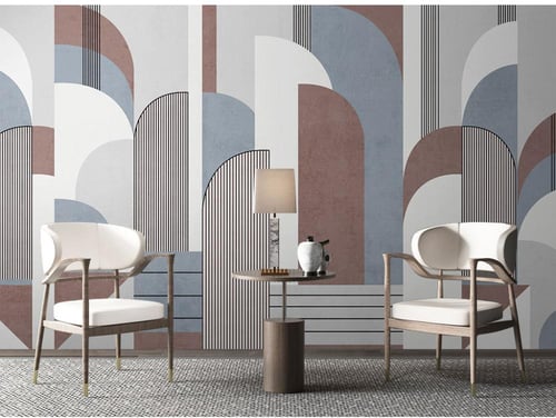 ورق جدران بتصميم أقواس هندسية TT2403-19222