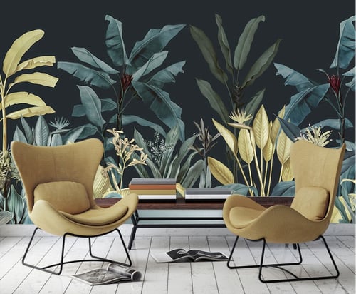 ورق جدران بتصميم الأوراق العتيقة TT2402-8352