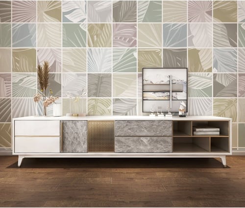 ورق جدران بتصميم الأوراق العتيقة TT2402-9780-3