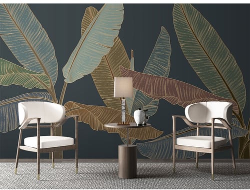 ورق جدران بتصميم الأوراق العتيقة TT2402-7211