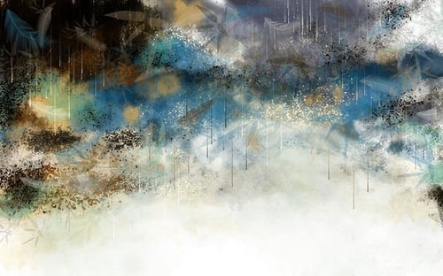 ورق جدران بتصميم الفن المائي - TT240315