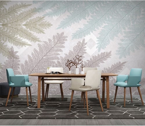 ورق جدران بتصميم الأوراق العتيقة TT2402-6182