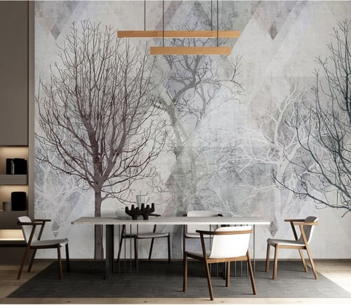 ورق جدران بتصميم الأوراق العتيقة TT2402-6178