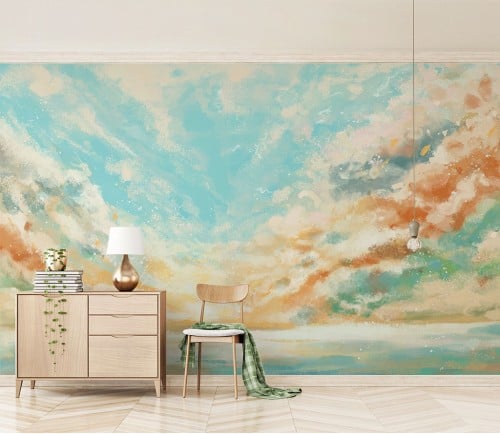 ورق جدران بتصميم الفن المائي - TT240310