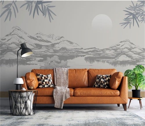 ورق جدران بتصميم الأوراق العتيقة TT2402-7829