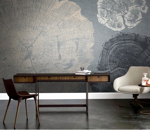 ورق جدران بتصميم الأوراق العتيقة TT2402-8480